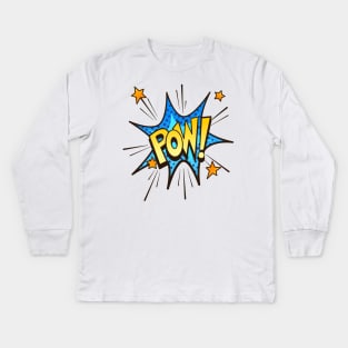 Pow! - Comic Book Funny Sound Effects Kids Long Sleeve T-Shirt